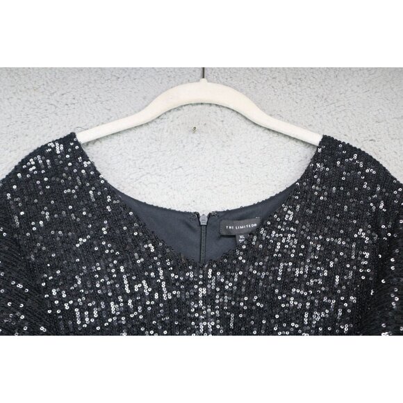 The Limited Black Allover Sequins Midi Dress-Size XL-New with Tags-City - Picture 7 of 15